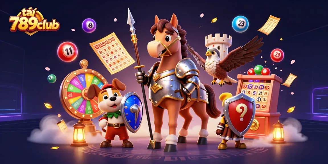 Tải 789club to experience an exciting 3D casino adventure with dynamic lottery elements and vibrant characters.