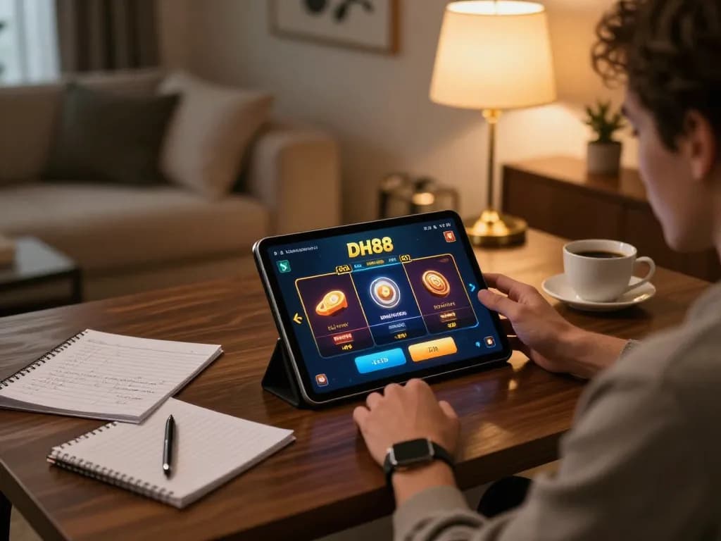 Play exciting games on the DH88 app by downloading with tiện ích, experience immersive gameplay in a cozy home setting