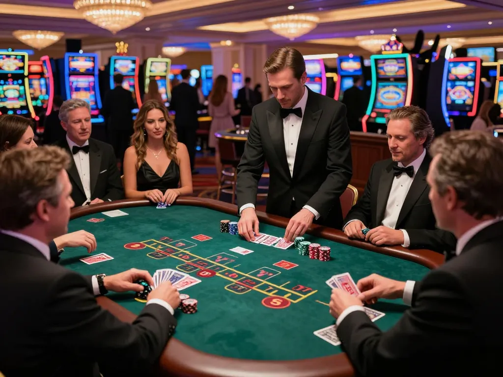 Players strategizing at the 88Club blackjack table in a luxurious casino