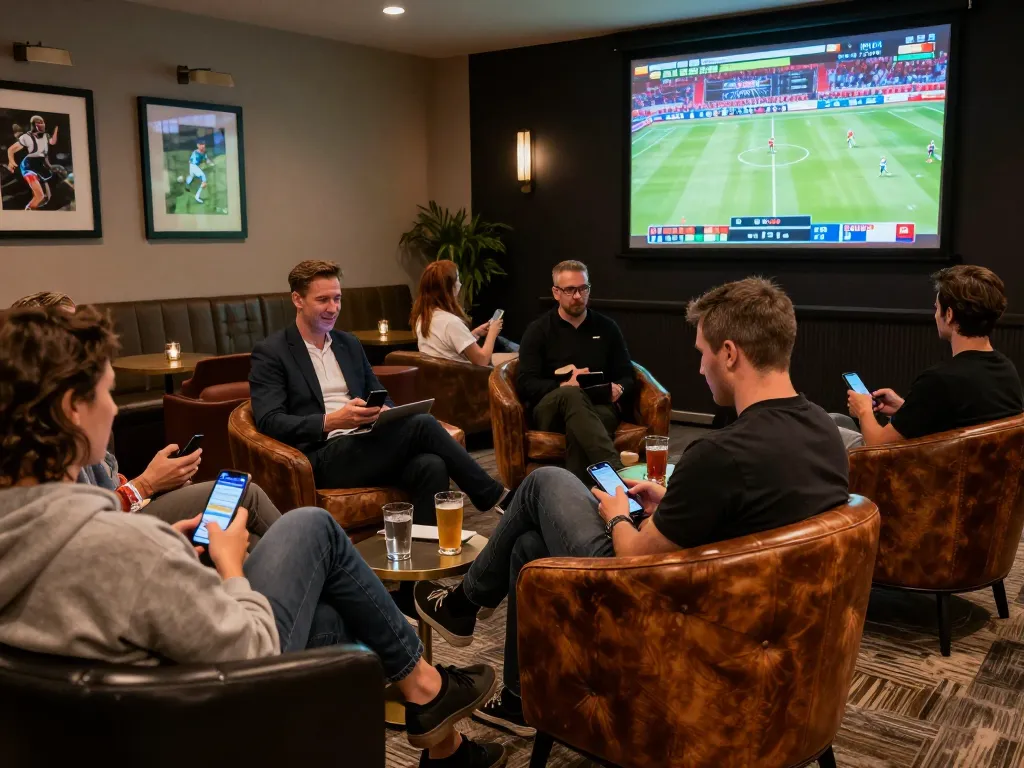 Engaging sports betting environment at cm88-t1 with lively bettors checking odds.