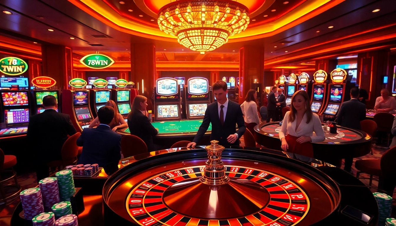 Experience thrilling gameplay at 78WIN with vibrant casino visuals and engaging betting action.