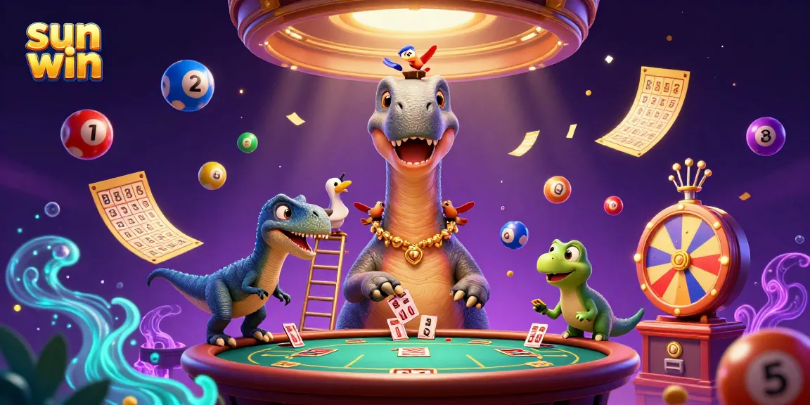 Experience thrilling gameplay at sun win with a vibrant casino scene bursting with action and excitement.