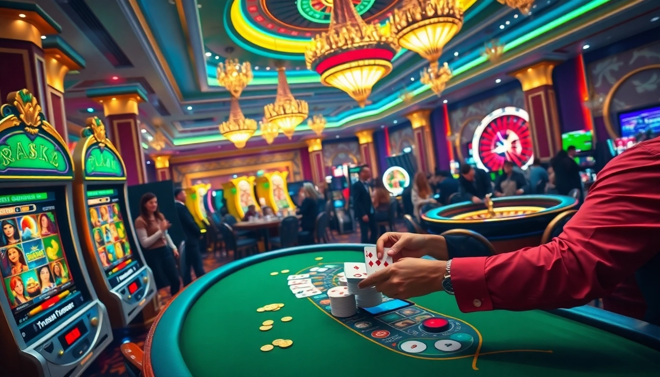 Experience the excitement of gambling at nhà cái uy tín CM88 with luxurious tables and vibrant gaming action.
