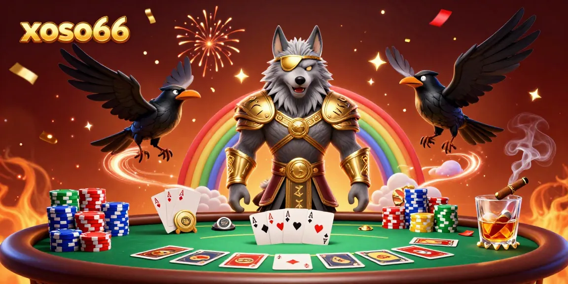 Players enjoy high-stakes gaming at xoso66 table surrounded by vibrant casino elements.