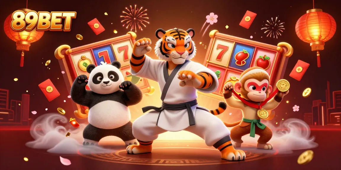 Experience the excitement of 89BET with kung fu characters and dynamic gambling elements.