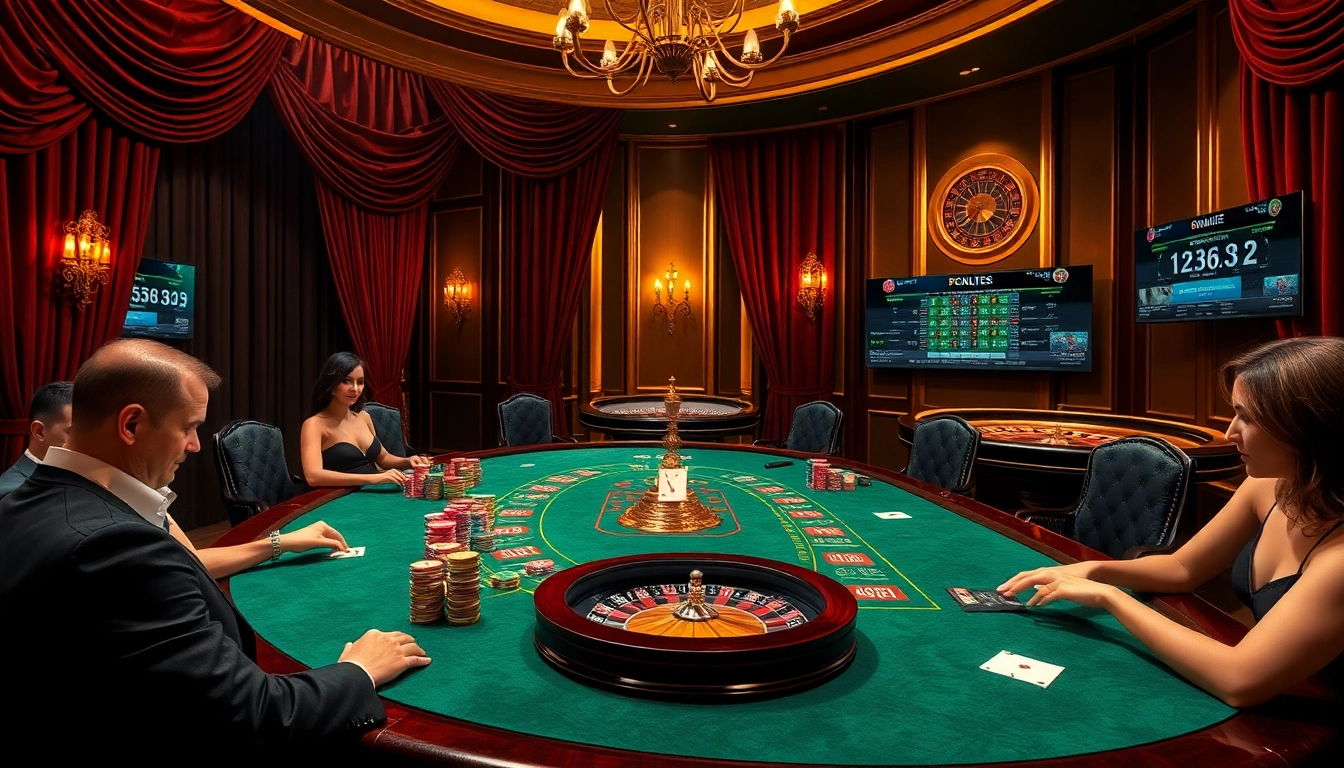 Experience the thrill of De bet with glamorous poker action and vibrant casino atmosphere.