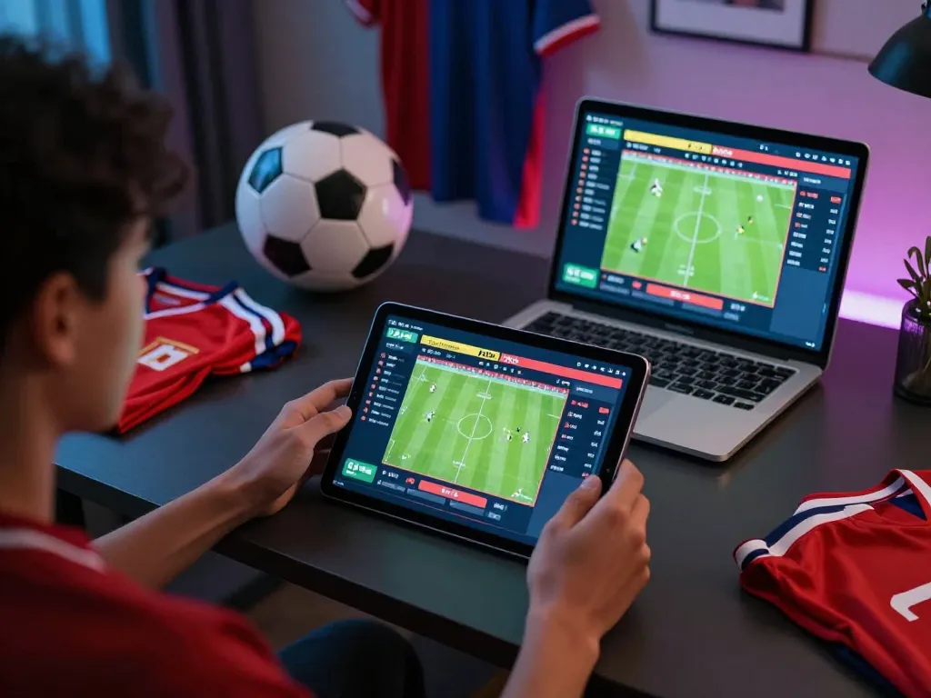 Experience the thrill of sports betting with 789bet ac, watching live odds on a tablet.