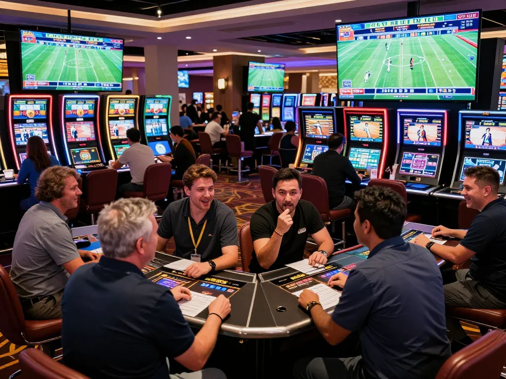 FC88 sports betting excitement with patrons engaging and celebrating bets
