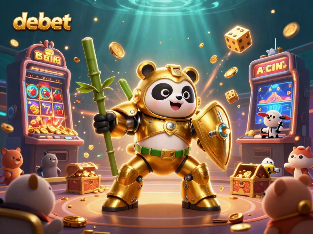 Engage in the debet experience with a vibrant casino scene featuring 3D characters, dynamic casino elements, and rich visuals.