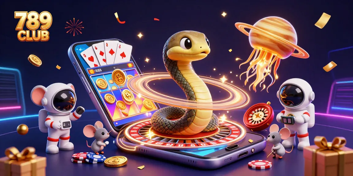 Experience gaming excitement with 789 CLUB as astronauts bet on a cosmic roulette wheel in this vibrant scene.