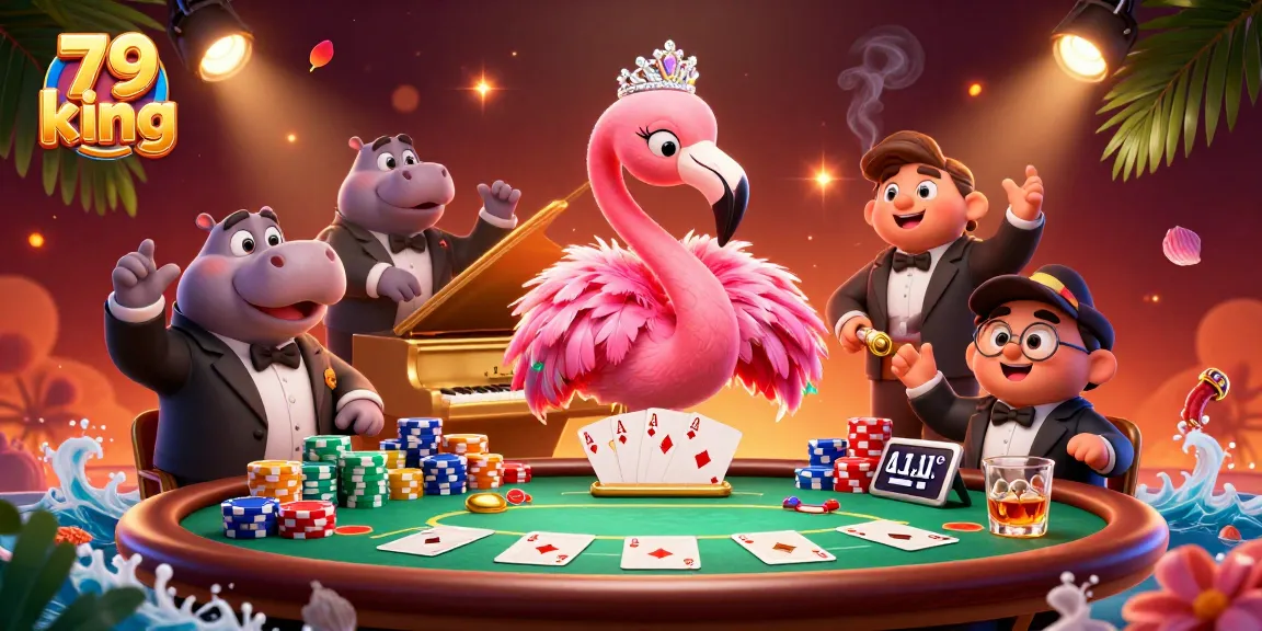 Experience the excitement of betting at 79 king with vibrant casino elements and animated characters.