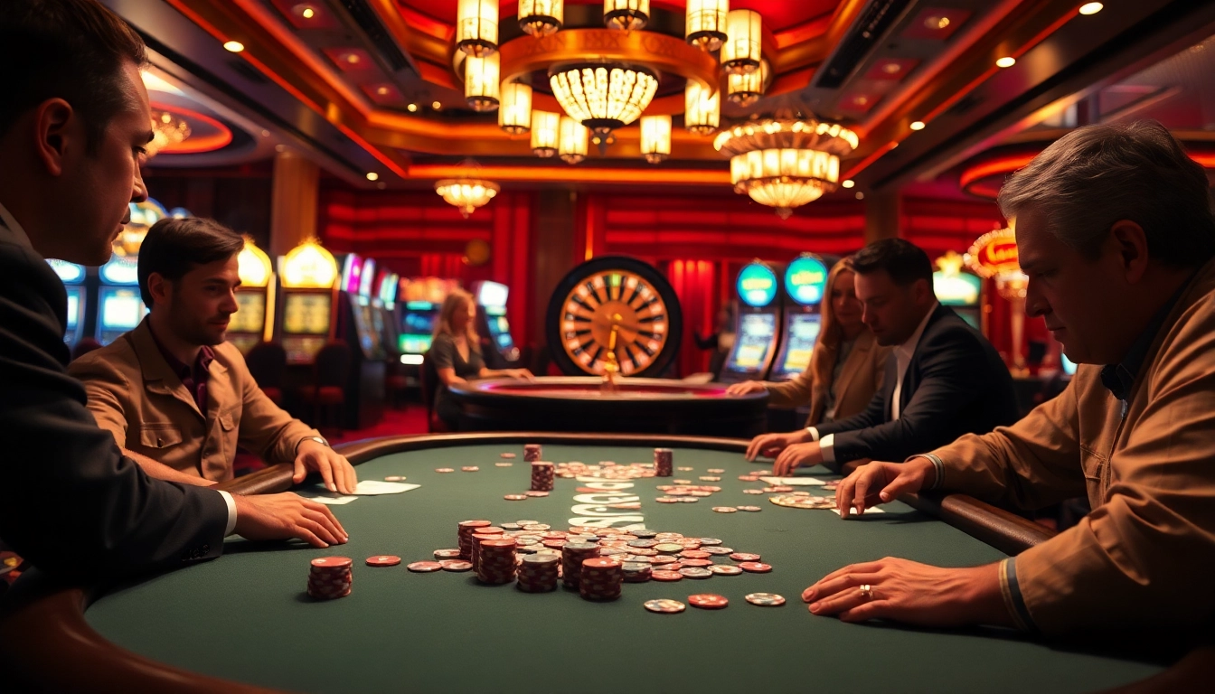 Experience excitement at the 8XX casino, featuring an engaging poker game and vibrant atmosphere.
