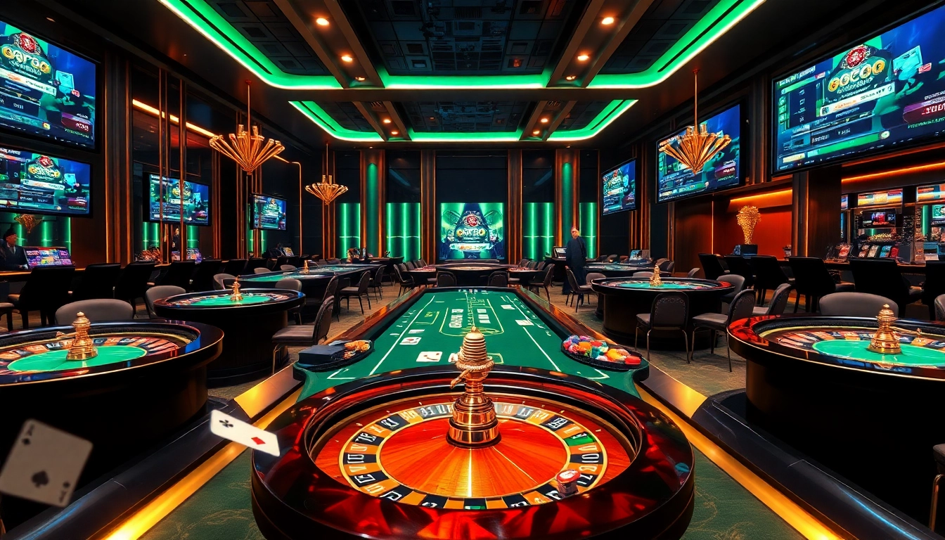 Exciting gambling scene at nhà cái typhu88 showcasing vibrant casino elements and thrilling gameplay