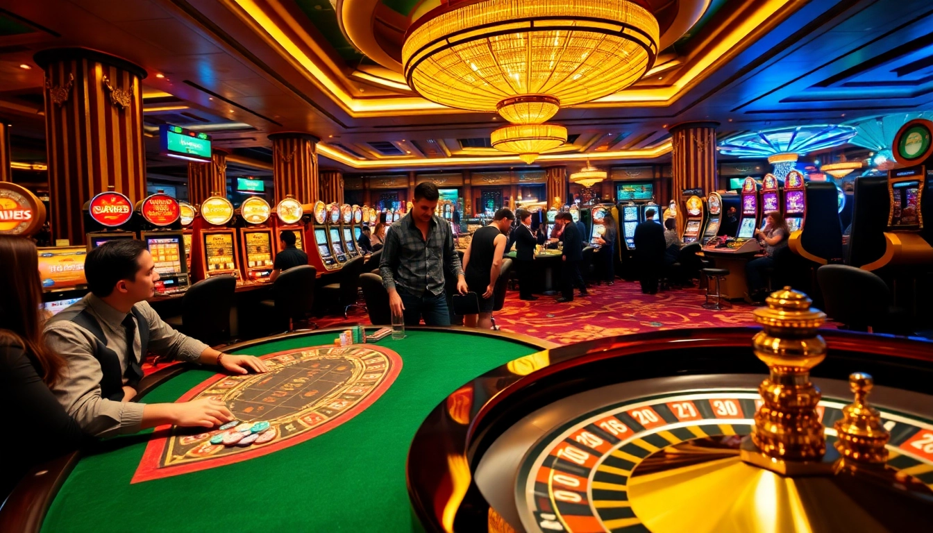 Experience the thrill of poker at https://rr88a.us.com/ with a high-stakes game scene in a vibrant casino.