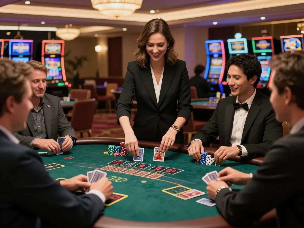 Engaged players at S666 online casino enjoying live dealer blackjack, showcasing strategy and excitement