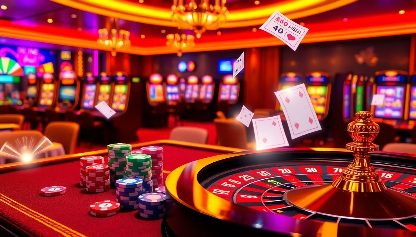 Dynamic gaming experience on trang chủ hello88 with roulette and slot machines in action.
