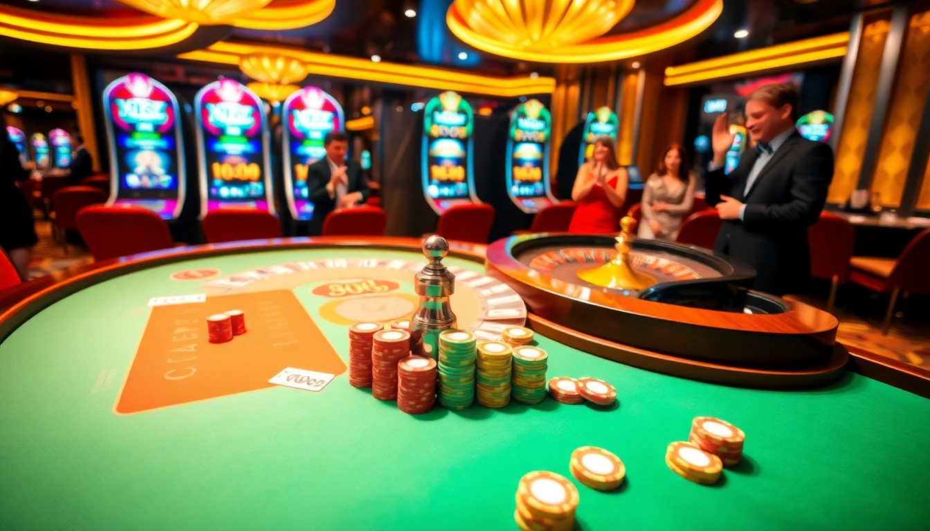 Experience thrilling gameplay at MU88's vibrant casino tables, showcasing poker and roulette.