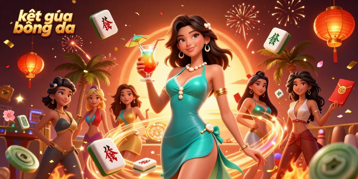 Experience kết quả bóng đá in an engaging casino ambiance, featuring vibrant characters and festive elements.
