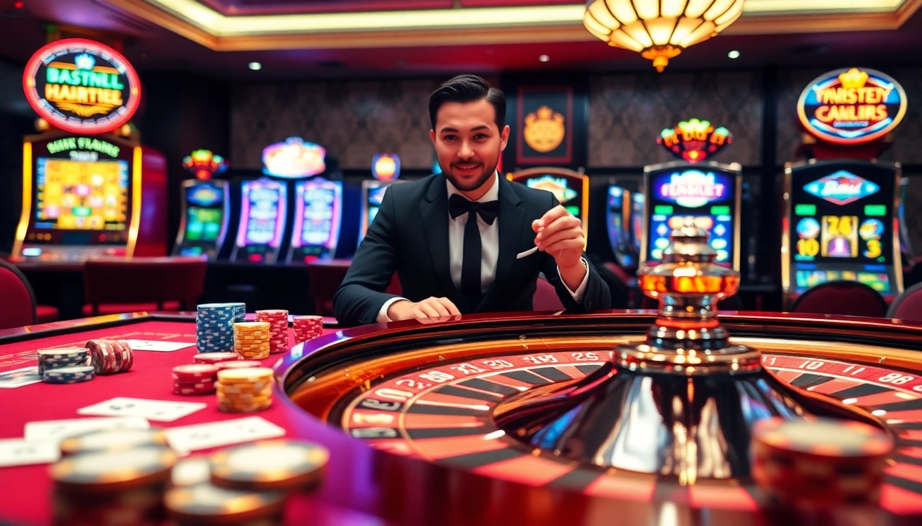Exciting XX88 casino scene with vibrant poker chips and spinning roulette wheel.