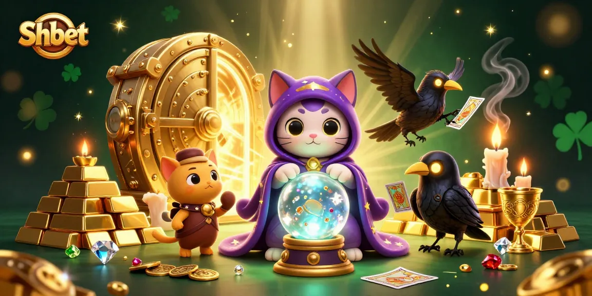 Spin and win big with Shbet in this vibrant 3D digital casino scene filled with treasures.