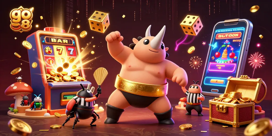 Experience the thrill of go 88 with a vibrant 3D casino scene featuring a beetle champion.
