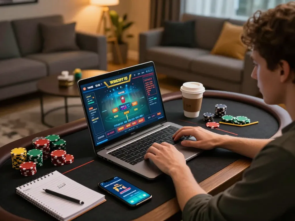 Engaged player strategizing for a winning moment at lv88 online casino, showcasing vibrant gameplay.