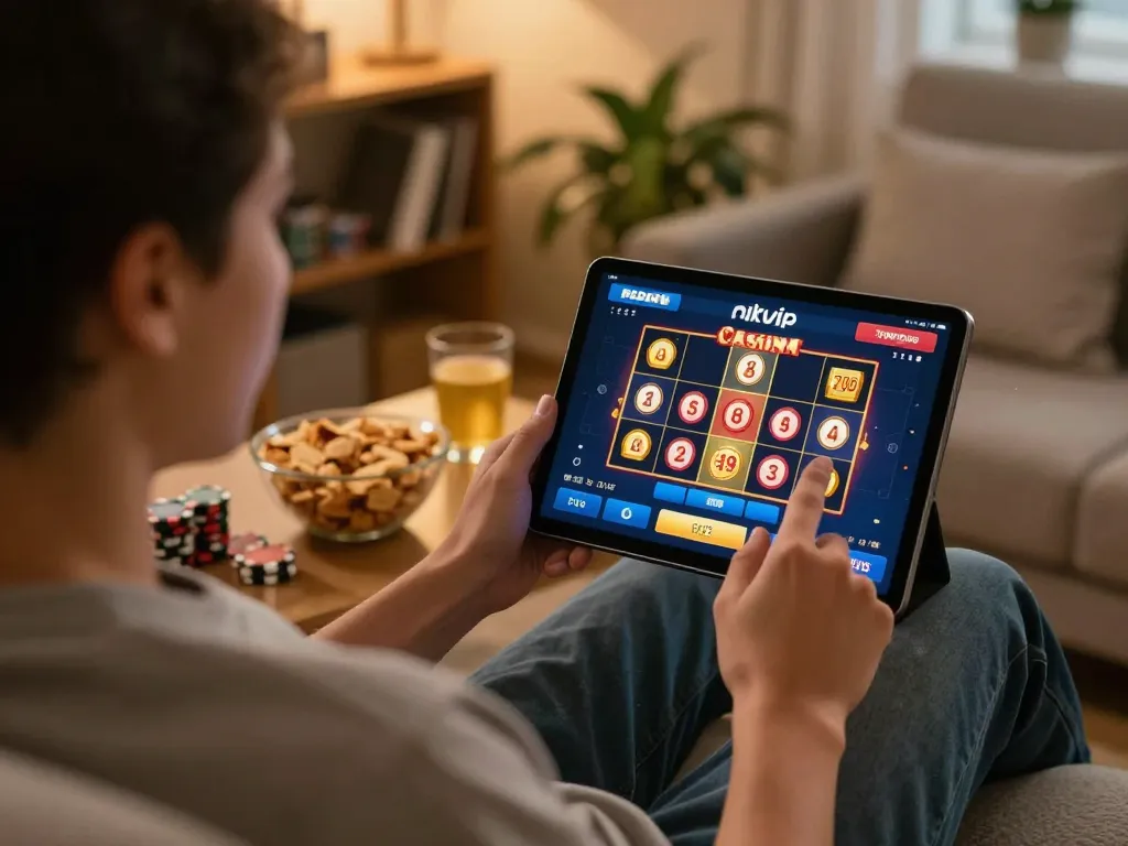 Enjoying engaging gameplay on the rik vip casino app from the comfort of home