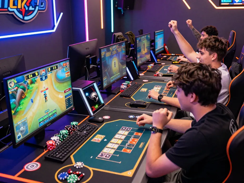 Exciting hitclub tài xỉu gaming scene with players engaged in a thrilling online game.