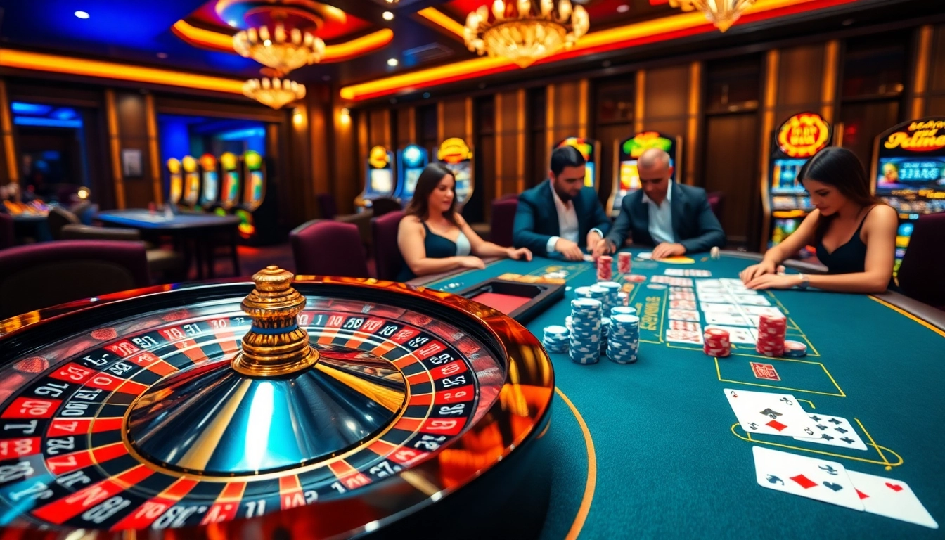 Experience thrilling gameplay at 58win1 with players engaging at a luxurious casino table.