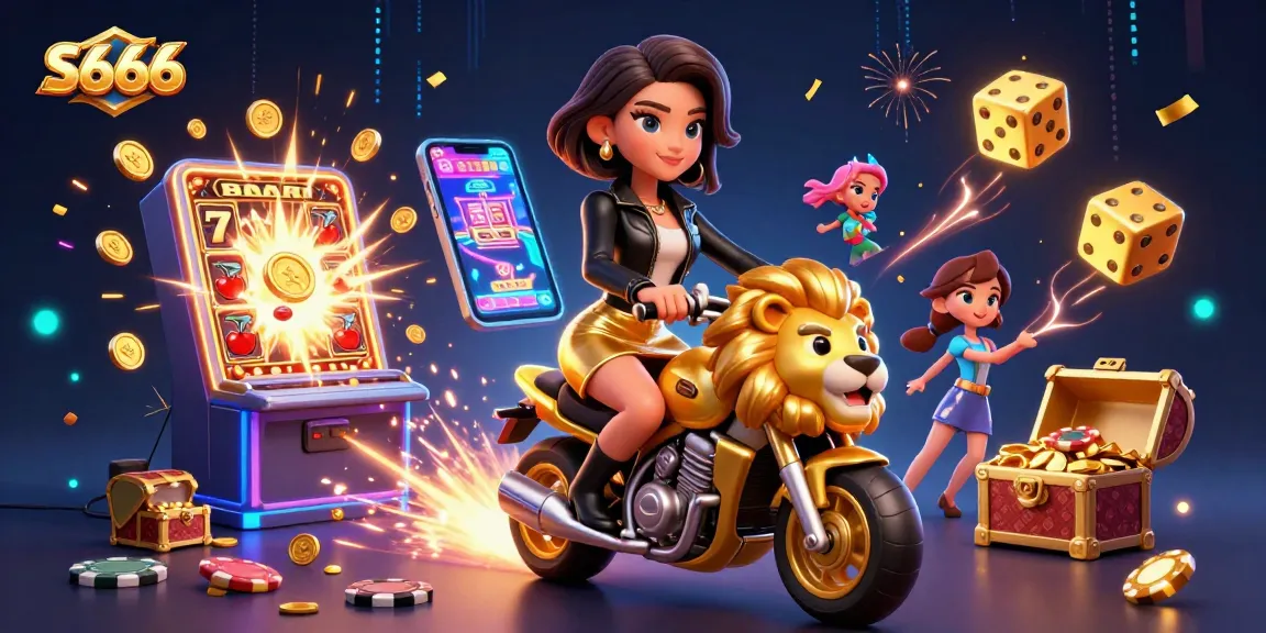 Experience the excitement of S666 with dynamic gameplay and jackpot thrills in this vibrant casino scene.