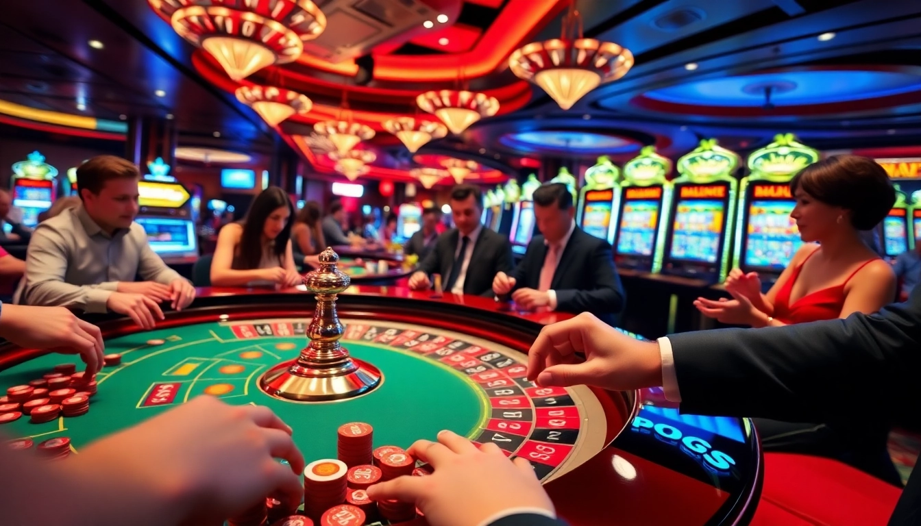Experience the thrill of gambling at ee jl's luxurious roulette table with poker chips and slot machines.