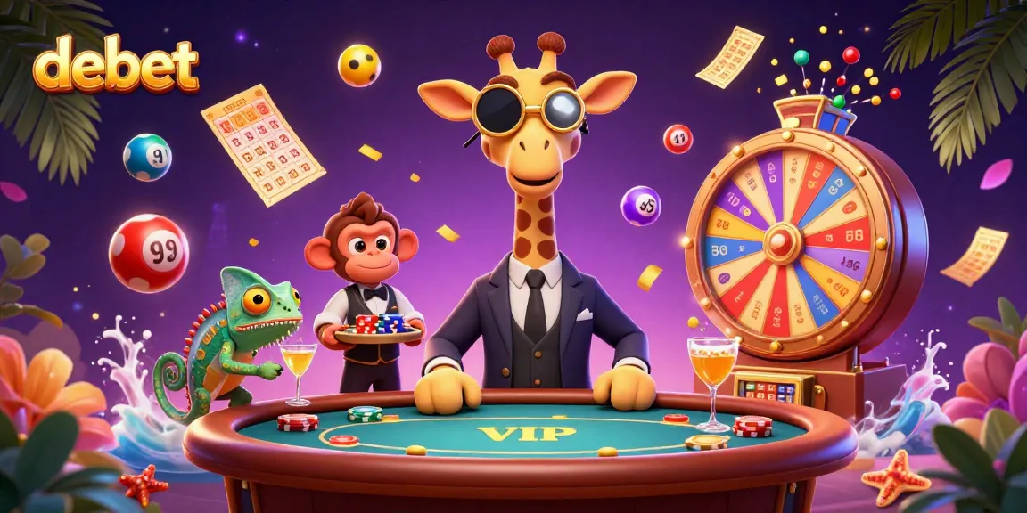 Engage with debet's vibrant gaming experience featuring dynamic gaming elements and colorful characters.