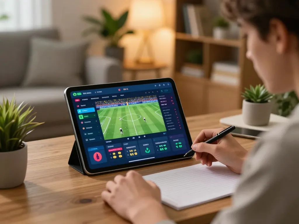 Engaged player analyzing sports stats on 92slot app for informed betting decisions
