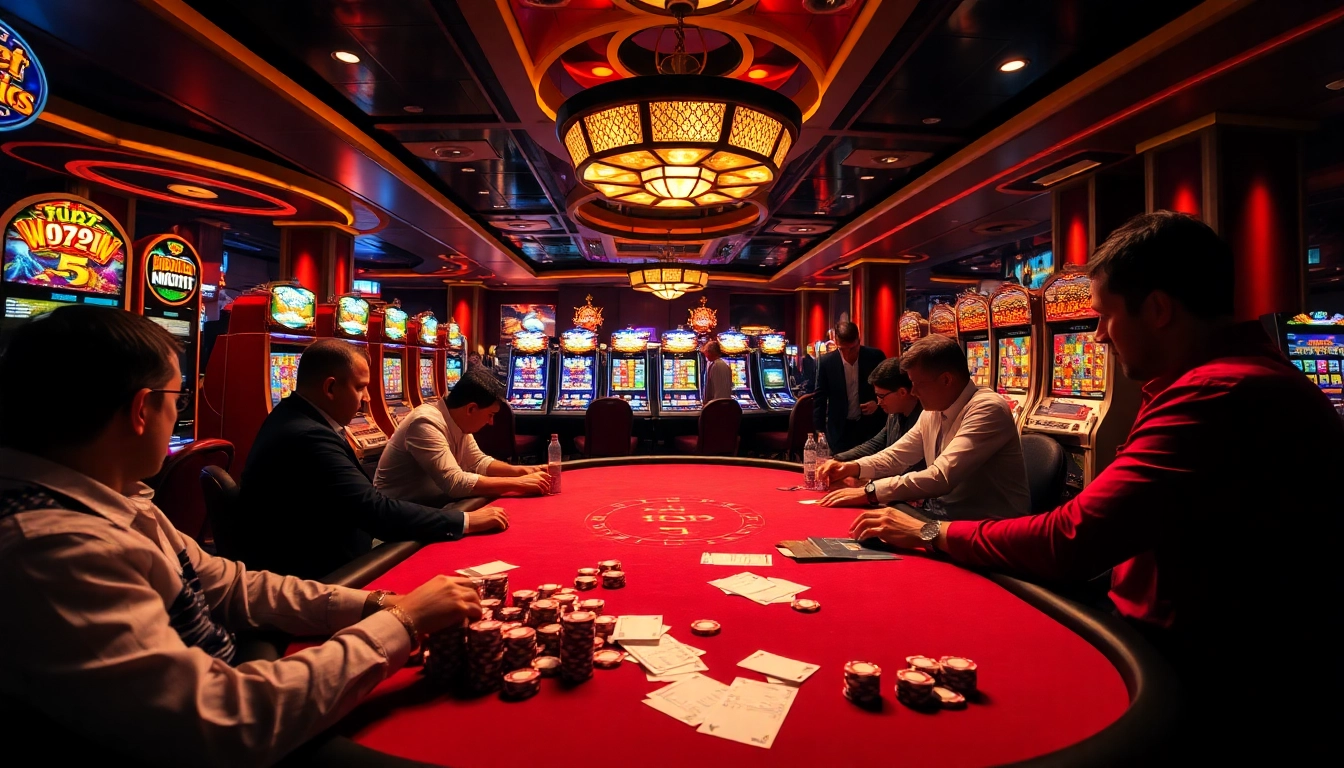 Engaging poker game showcasing the hidden wiki ambiance in a luxurious casino.