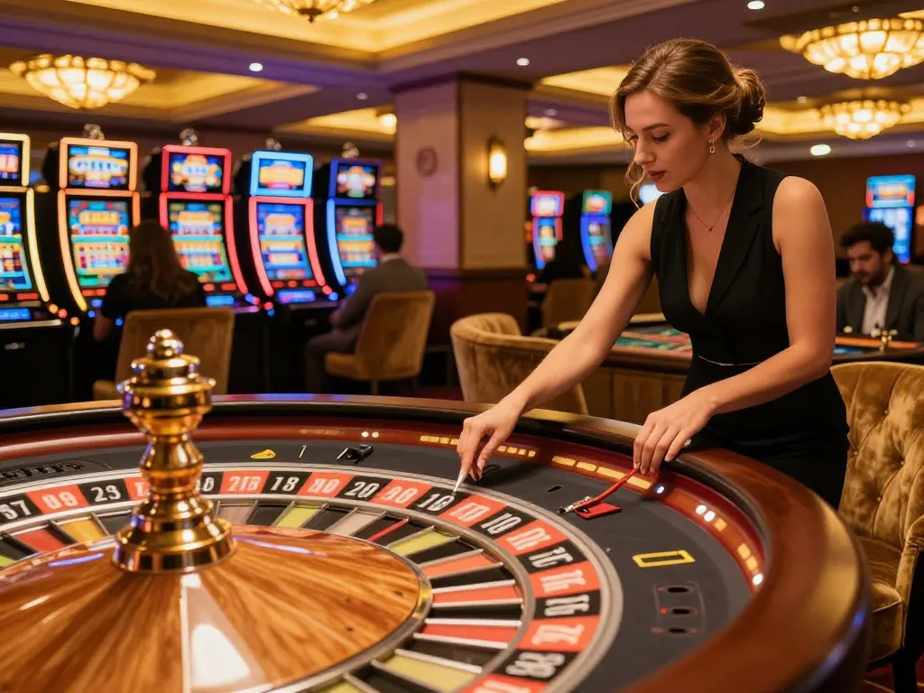 Players engaging at a roulette table, experiencing excitement at qq88 casino.