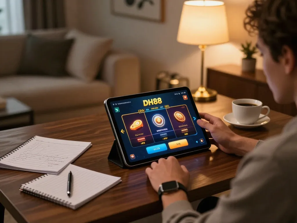 Play exciting games on the DH88 app by downloading with tiện ích, experience immersive gameplay in a cozy home setting