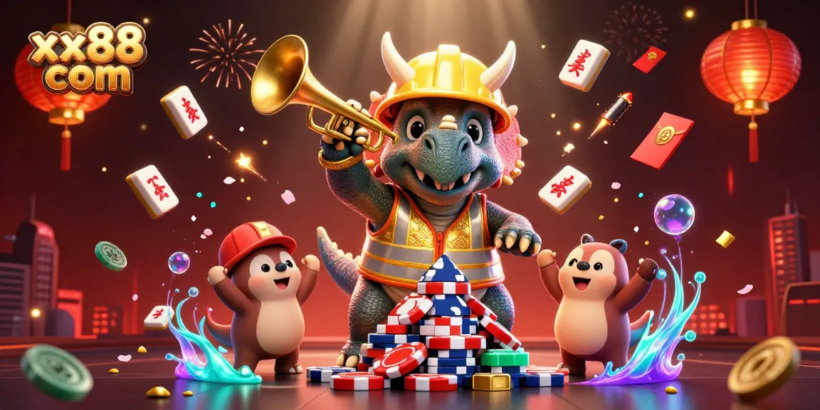 Celebrate and engage with xx88 com while playing in this vibrant and dynamic casino scene filled with action.