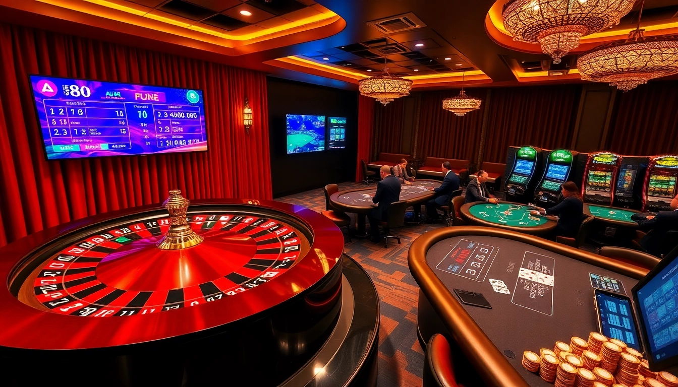 Experience the excitement of AU88 with players engaged at vibrant casino tables.