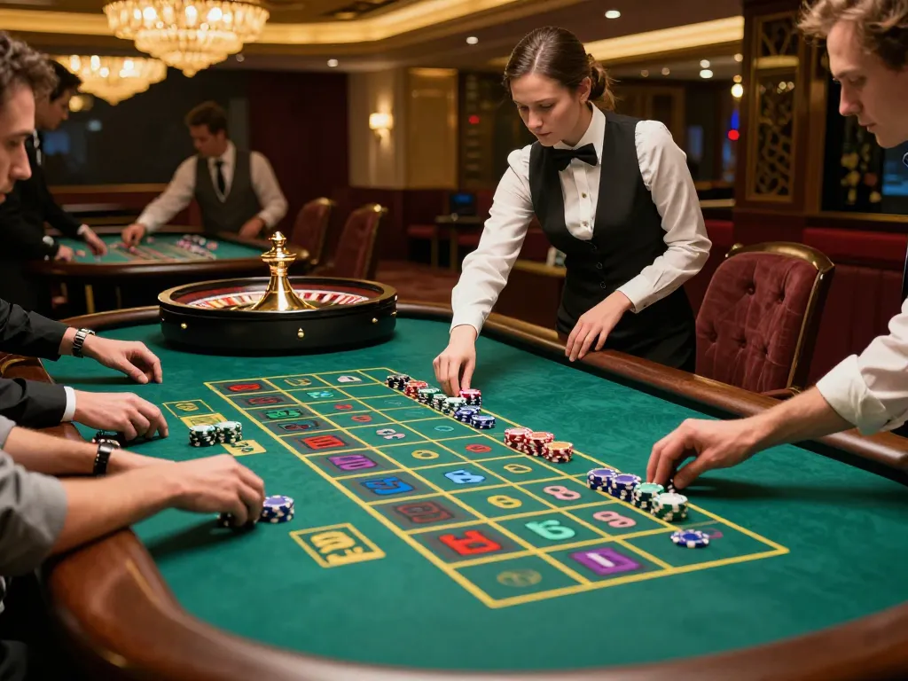 Players engaging in a thrilling roulette game at sc88bn's luxurious casino tables