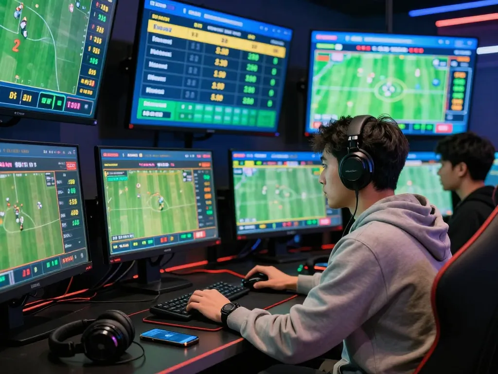 Sunwin online betting player engaged with various screens for an immersive experience.