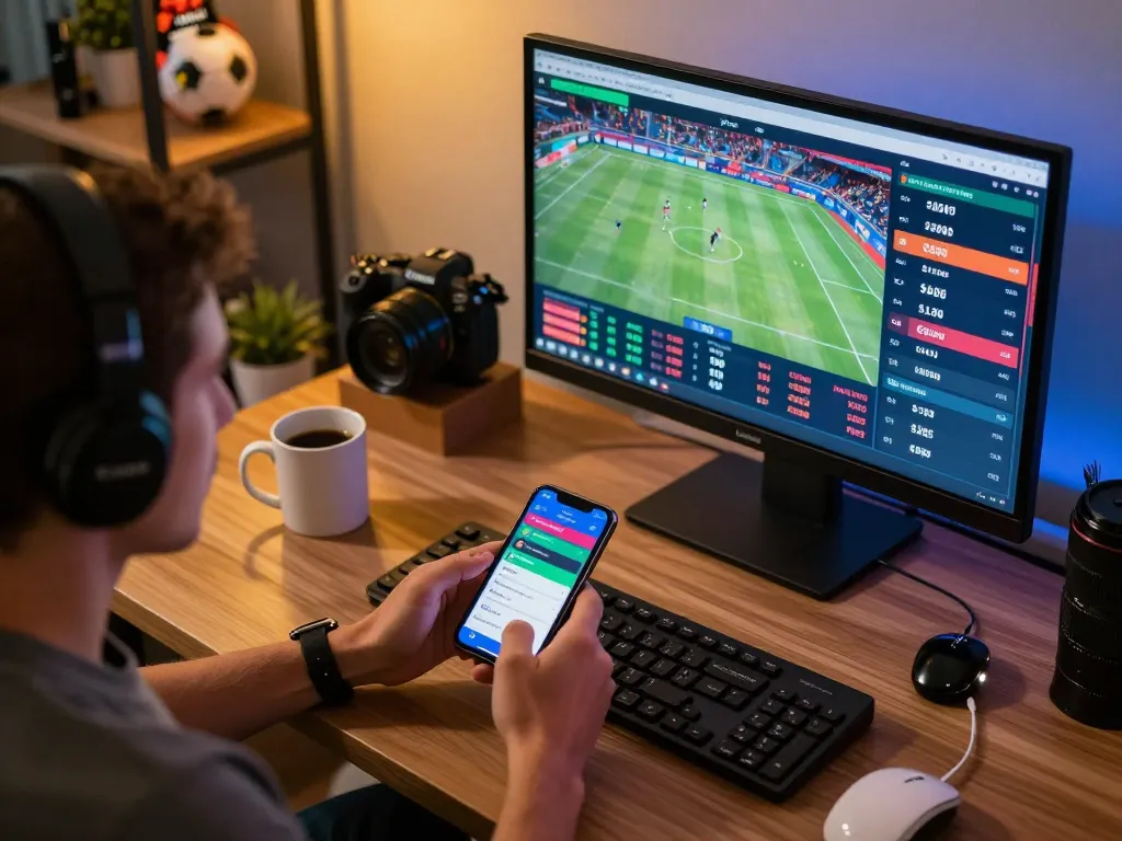 Engaging mobile betting experience on situs gacor app with live sports updates visible on smartphone.