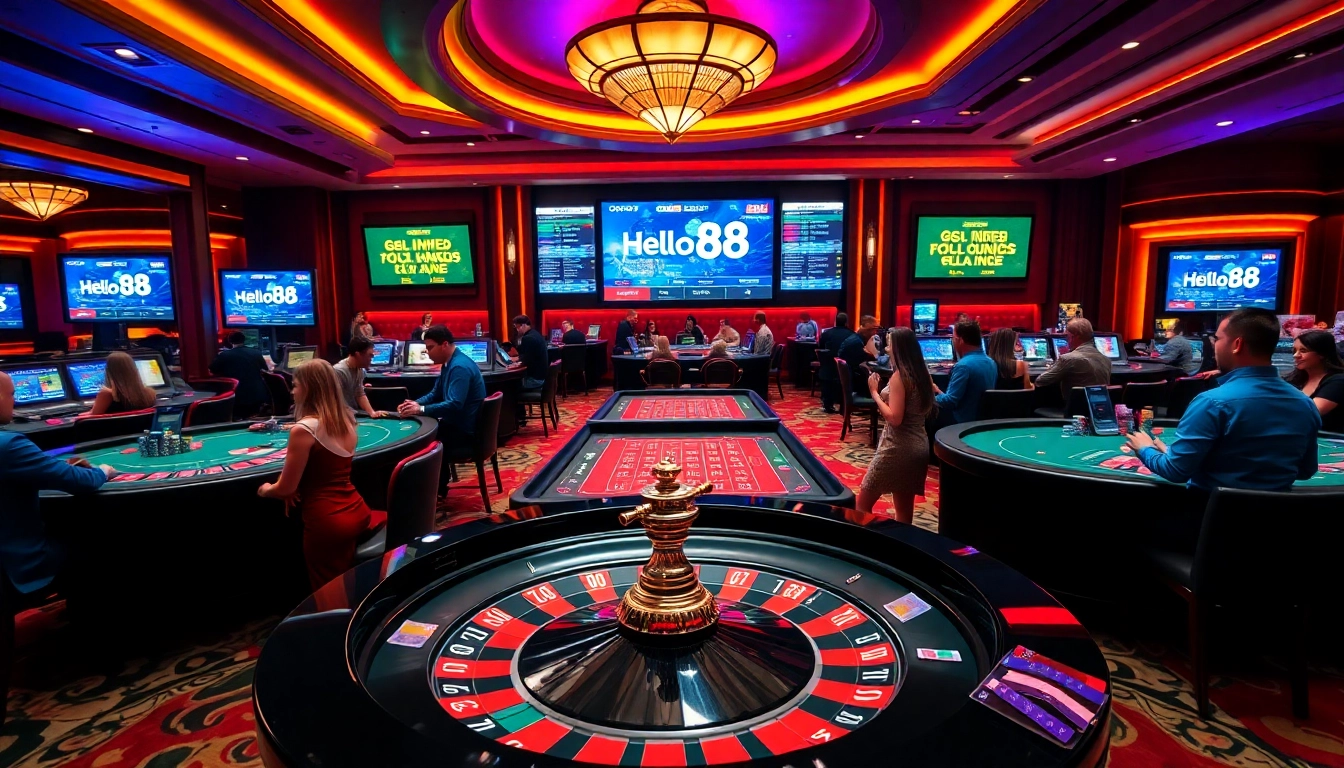Experience the excitement of live games at hello88.com in a thrilling casino environment.