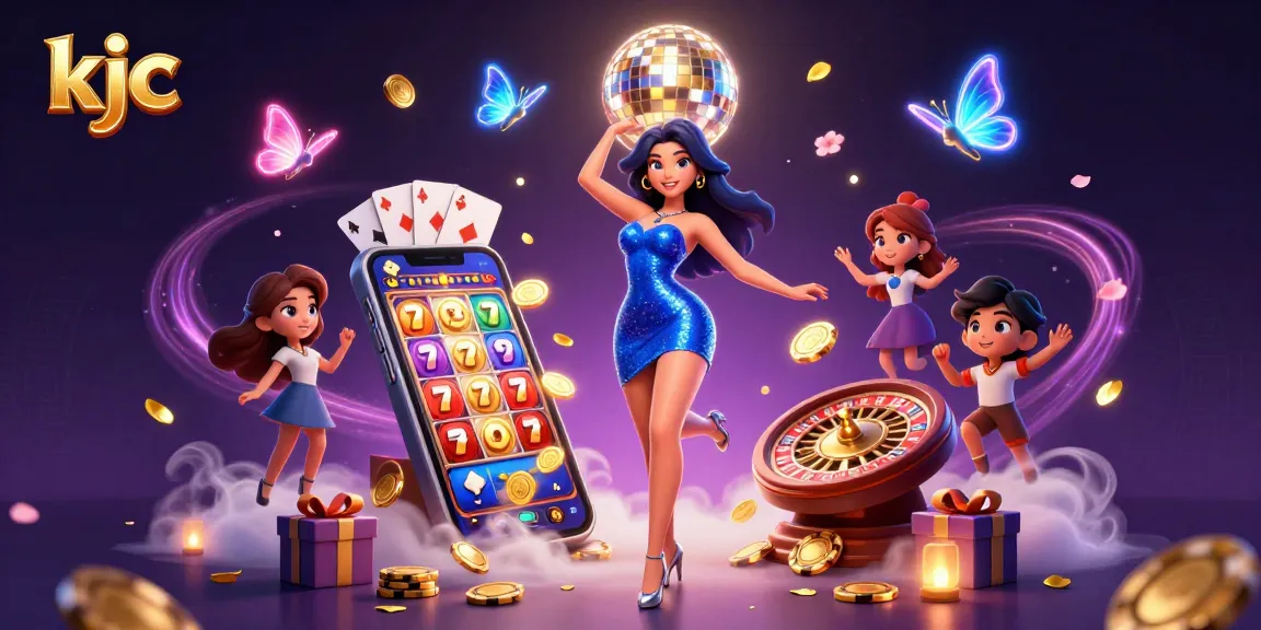 Spin the reels at kjc with an electrifying glamour and vibrant casino elements, celebrating the thrill of winning.