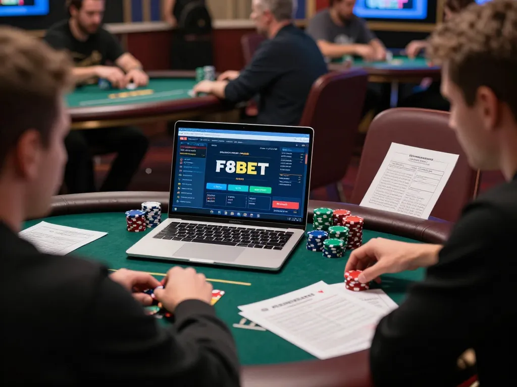 Engaging gameplay on F8BET's online poker platform showcasing strategic decision-making and focus