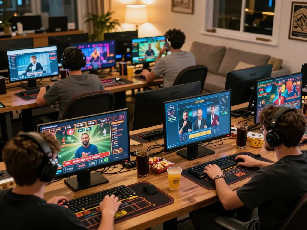 Players enjoying diverse qq88 casino games online, showcasing various betting interfaces and strategic moments.