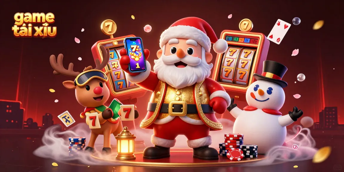 Play game tài xỉu while experiencing thrilling jackpot excitement with festive characters in a casino