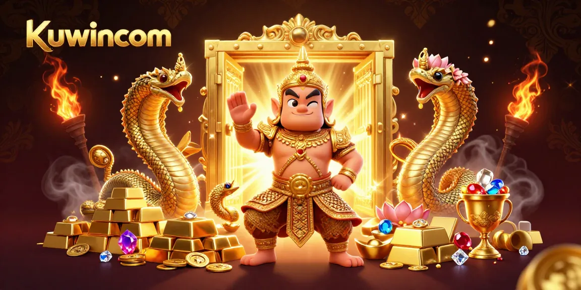 Kuwincom players enjoy thrilling wins in a vibrant 3D casino celebration scene.
