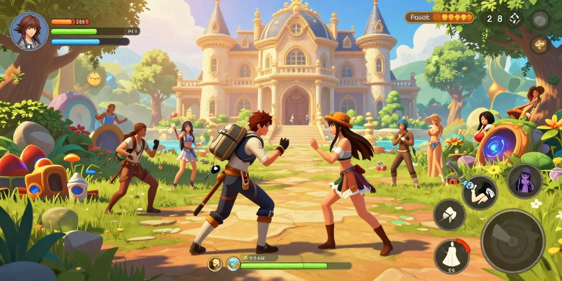 Engaging scene from degrees of lewdity game featuring diverse characters exploring an interactive adult fantasy world.