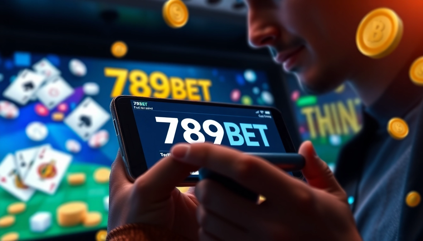 Engaging scene showcasing a user interacting with the 789BET platform, emphasizing bet789's online betting experience.
