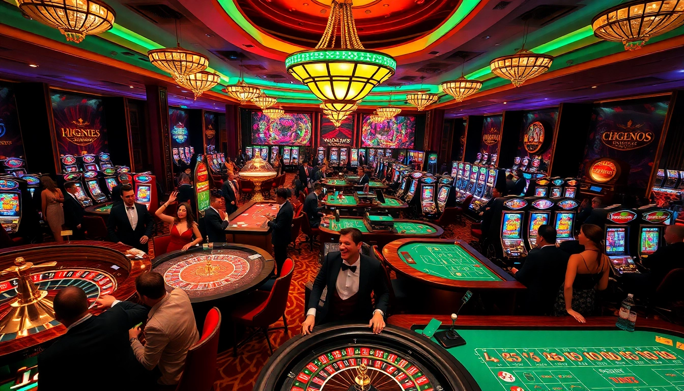 Gambling excitement at nhà cái hz88 featuring bustling casino tables and thrilling gameplay.
